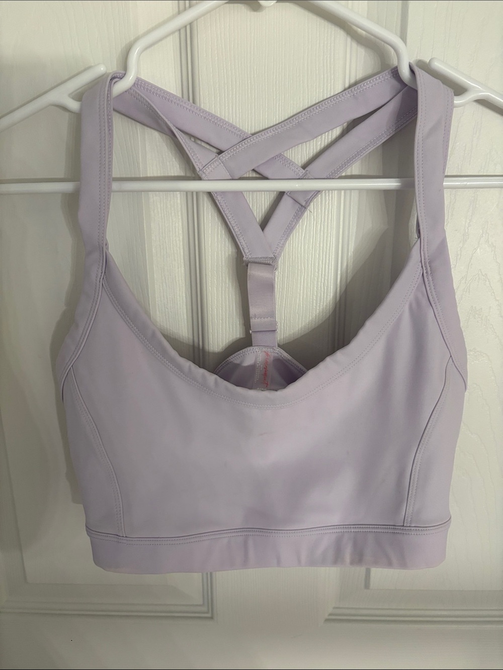 FP Movement by Free People Light Lavender Crisscross Sports Bra